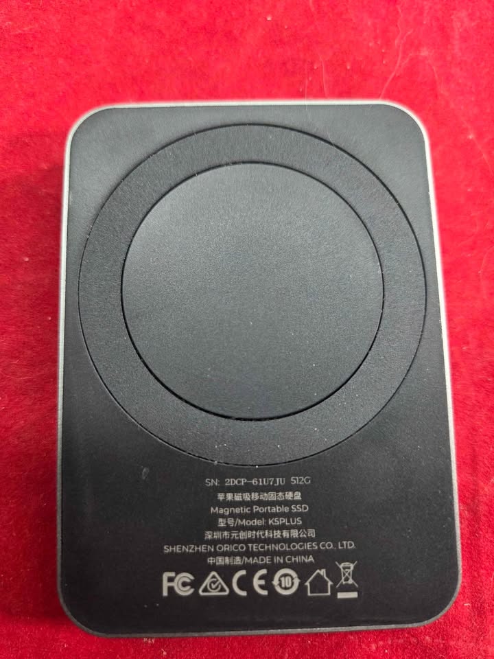 512GB Magnetic Portable SSD, 4K ProRes HDR Record, 460MB/s, for iPhone 16 Pro Max, ORICO