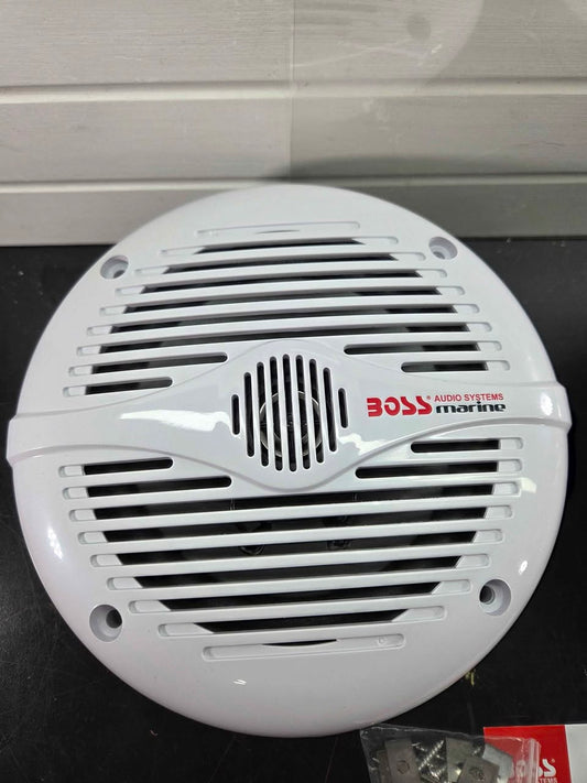 6.5" 200W 2-Way Weatherproof Marine Speakers, Full Range Audio (Pair), White, MR60W, BOSS Audio