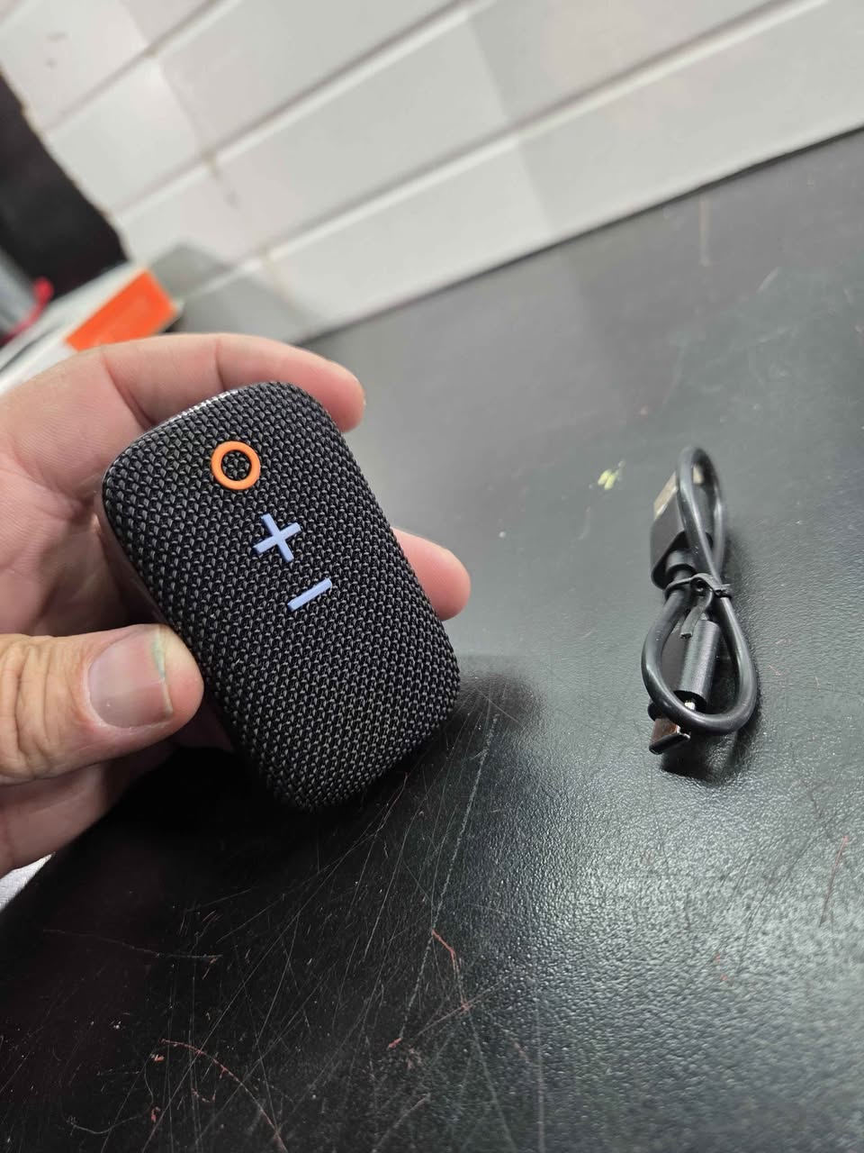 goSPKR Wearable Bluetooth Speaker w/ Mic & Magnet Clip, IPX5, Stereo Pairing, Black, MEE audio