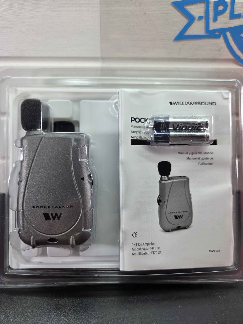 New Williams Sound PKT D1 EH Pocketalker Ultra Duo Pack Amplifier, Silver and Black