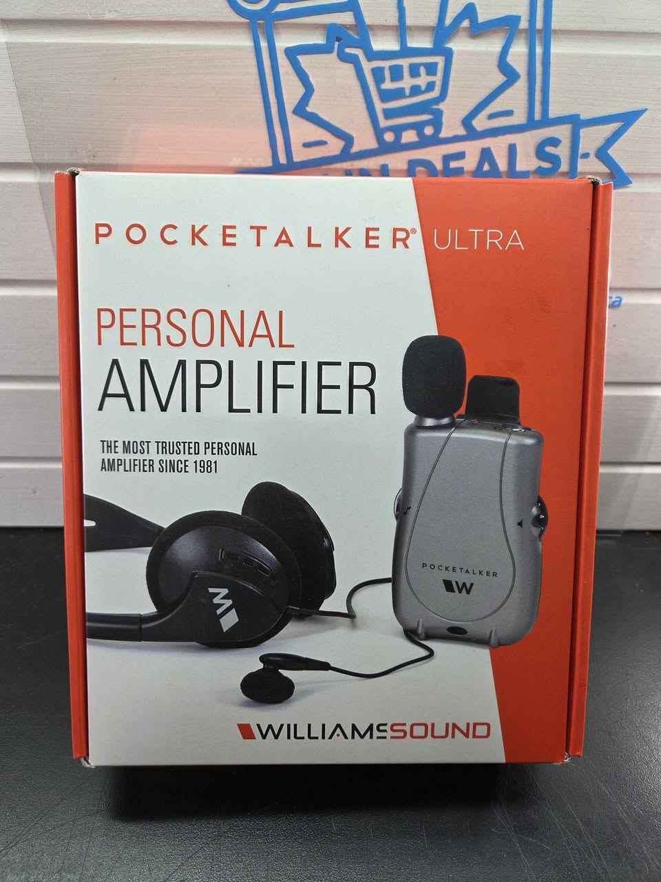 New Williams Sound PKT D1 EH Pocketalker Ultra Duo Pack Amplifier, Silver and Black