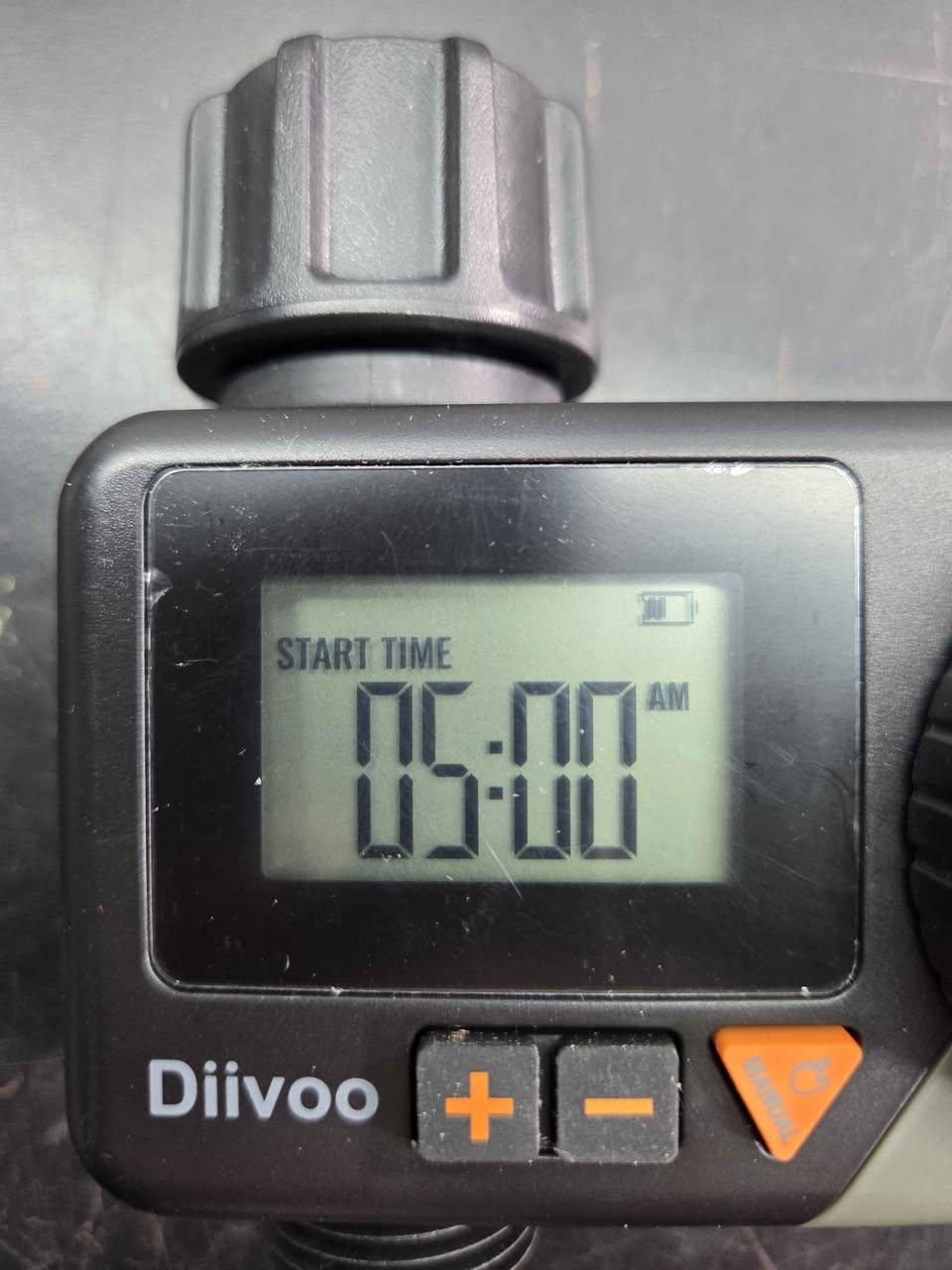 Digital Water Sprinkler Timer with Rain Delay, Manual Mode & Programmable Scheduling, Diivoo