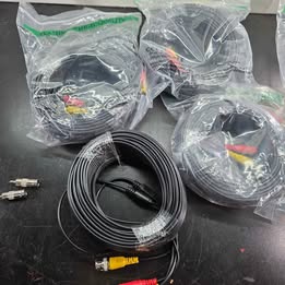 100ft HD Security Camera Cables, 4-Pack Heavy Duty BNC Video Power Wire with Connectors, Flashmen