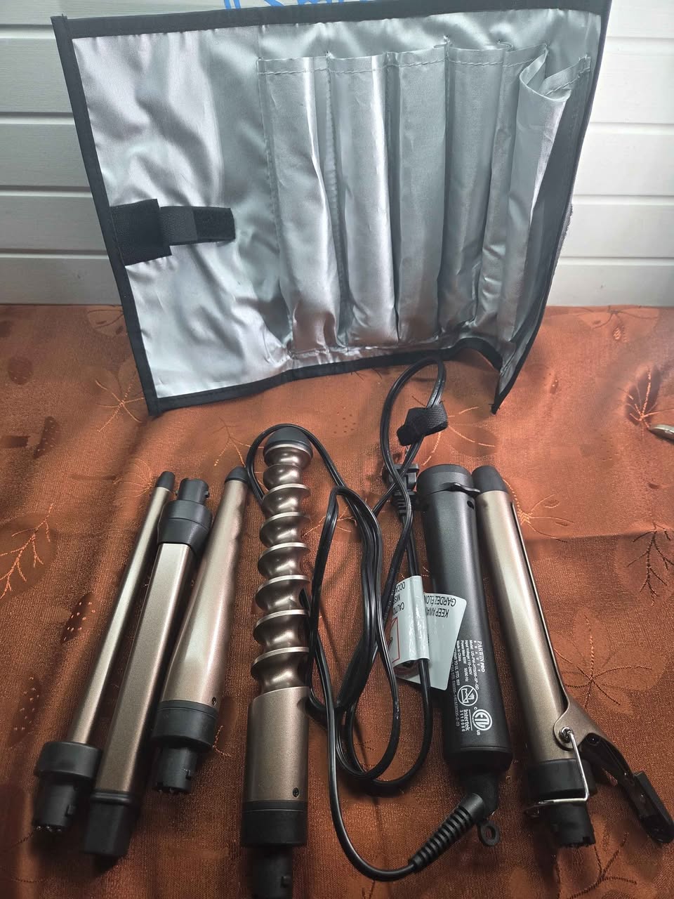 5-in-1 Interchangeable Curling Iron & Wand Set with Ceramic Tourmaline Barrels, PARWIN PRO BEAUTY