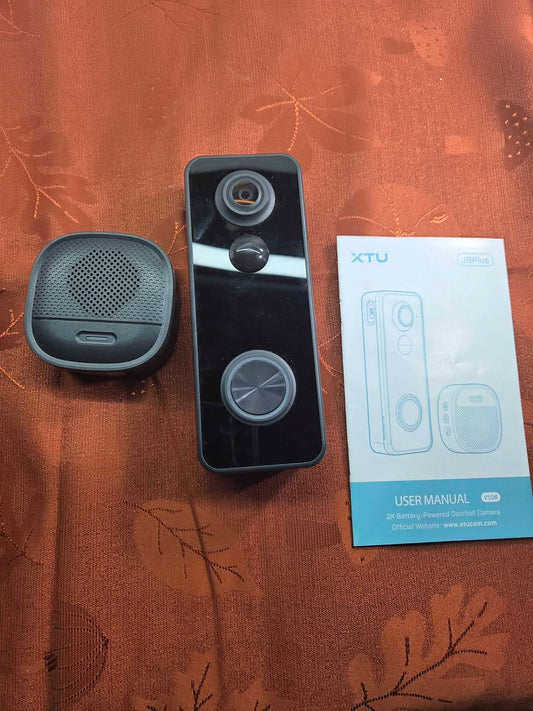 Used Doorbell Camera Wireless Outdoor w/ Chime, Pano View, 2K 3MP, XTU