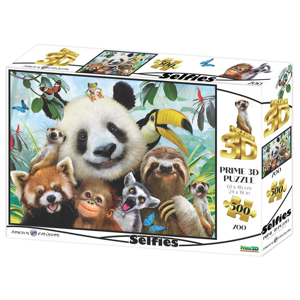 Selfies : Prime 3D Lenticular Puzzle, 500 Pieces, 6+, 24" x 18"