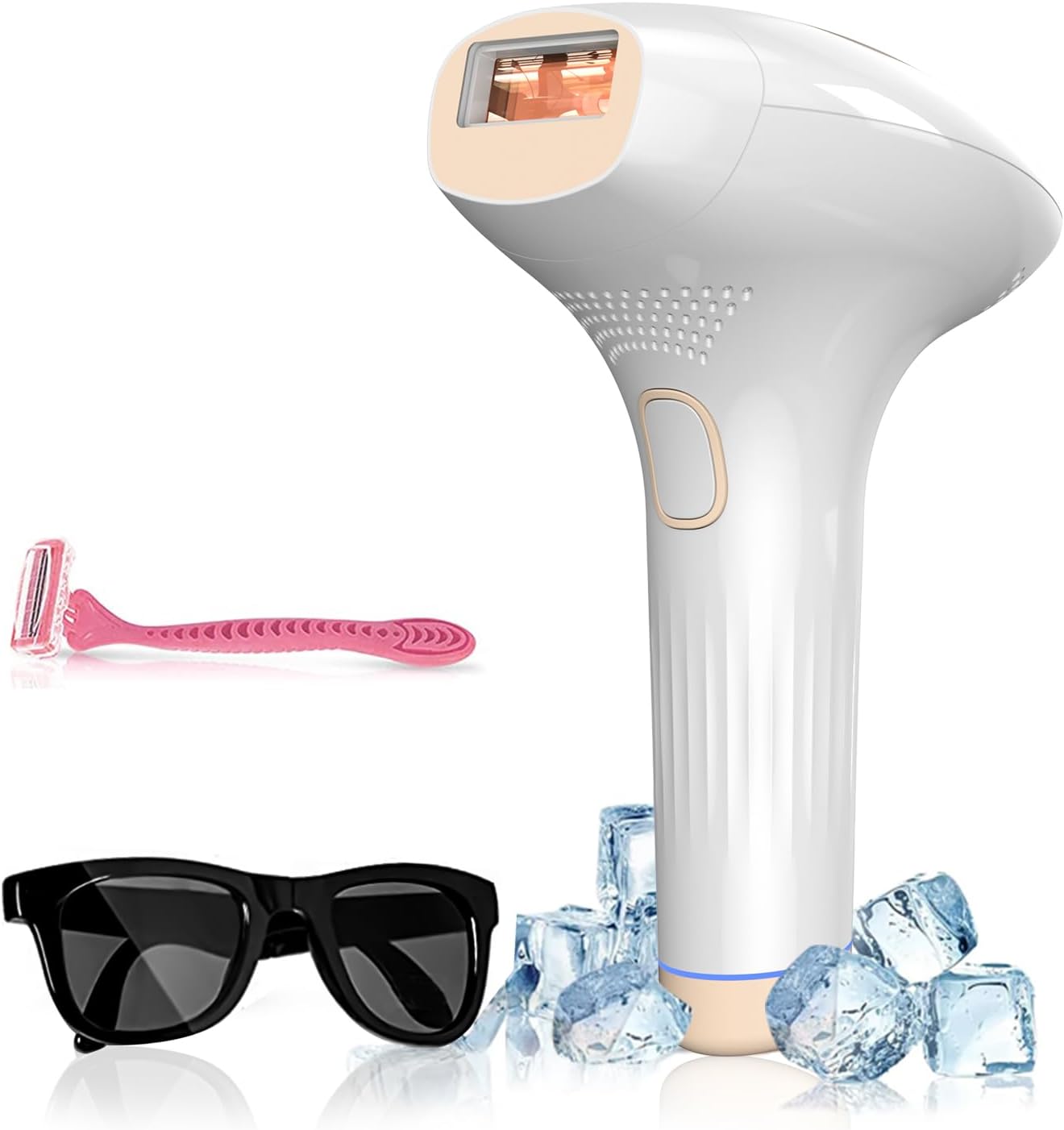 New PIEEF Hair Removal Device, Ice Cooling,  Auto Flash, 999999 flashes, At Home Hair Epilator
