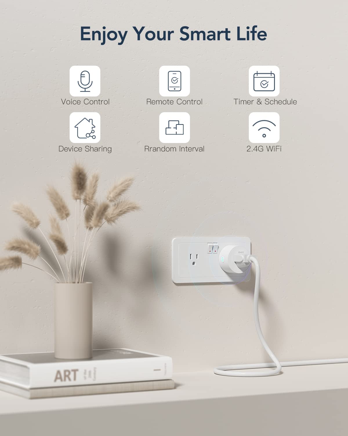 GNCC Mini Smart Plug, Works w/ Alexa & Google, Timer, Schedule, Remote, No Hub Required