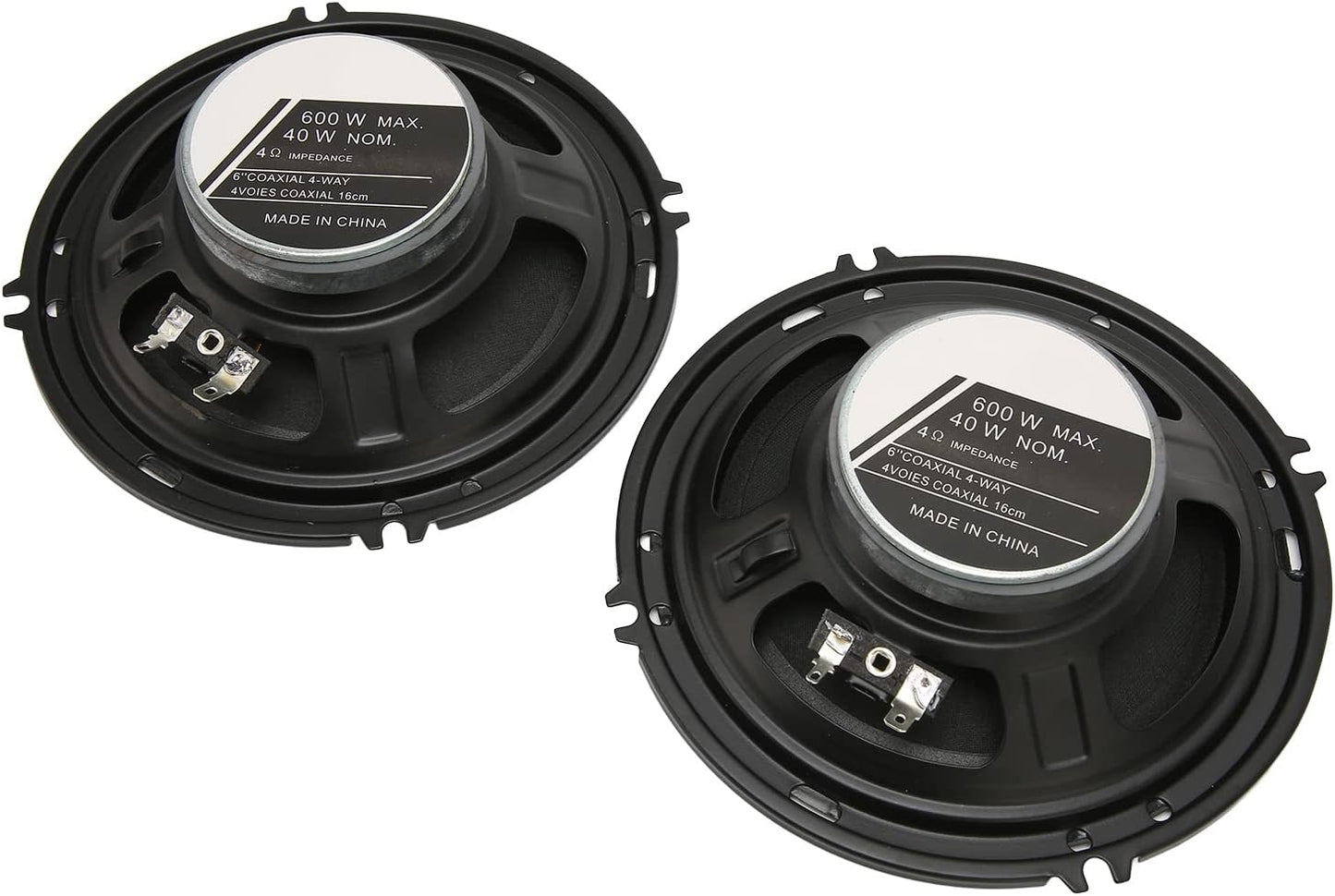 6" Inch Coaxial Car Audio Speakers, 600W, 92dB, Treble Bass Stereo Door Speakers (2pcs), YH