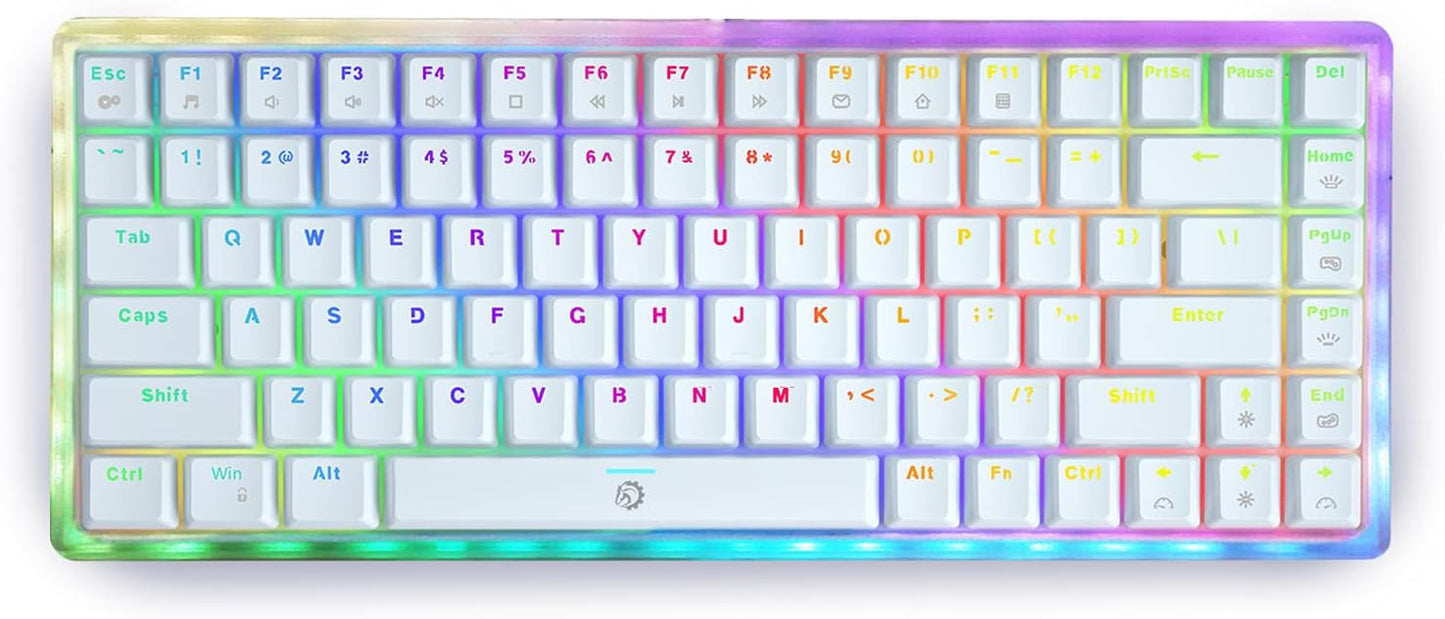 Gramr RGB Wired 84-Key Keyboard, Hot-Swap, TKL, USB-C, Blue Switch, DREVO