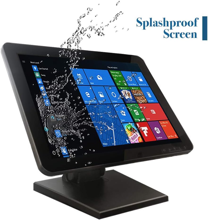 15" Plug-and-Play POS Touchscreen Monitor, Capacitive True Flat Seamless Design, ANGEL POS