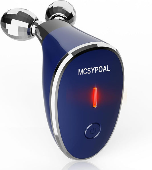 Microcurrent Facial Device, 5-in-1 Massager, Face Roller, Skin Care, Royal Blue, MCSYPOAL