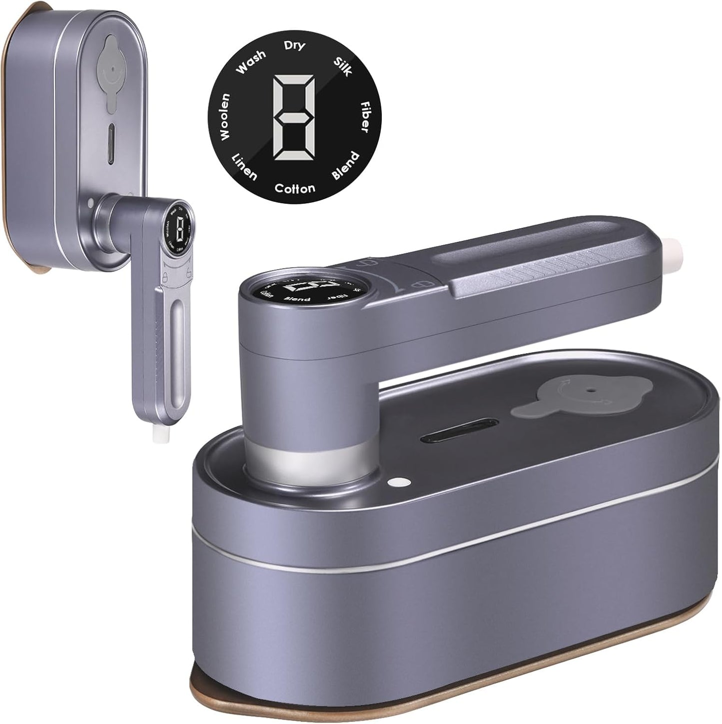 New Travel Small Iron with 8 Levels of Steam, rapid heating, overheat shutoff