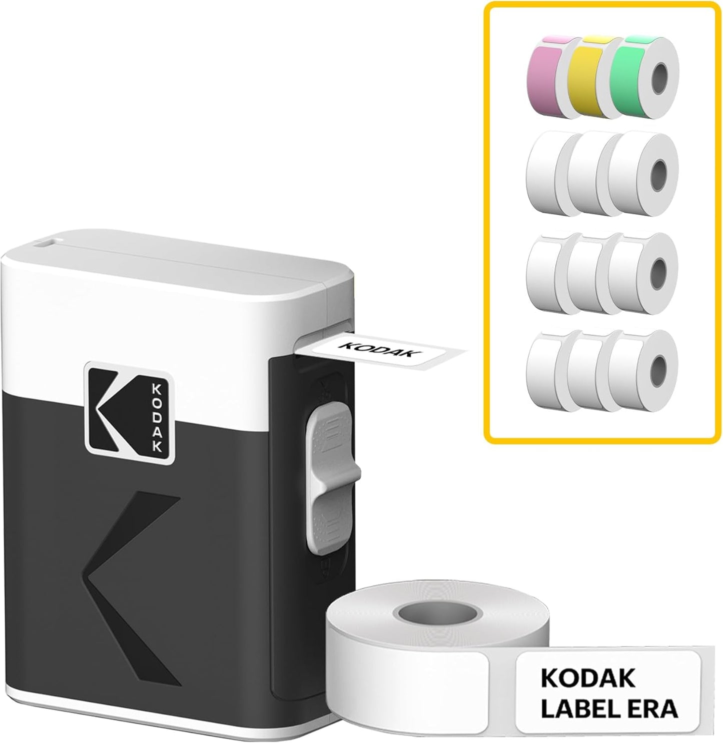 New KODAK Label ERA M50 Label Maker Bundle, White, with 13 Rolls