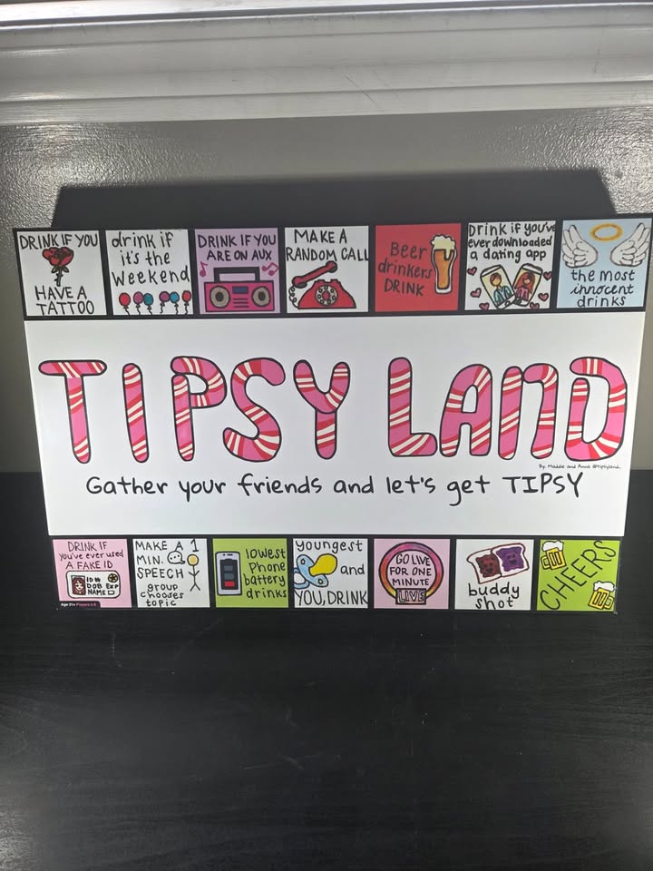 Tipsyland : Original Edition, Fun Challenges, Dares & Mini-Competitions, 3-8 Players, 18+