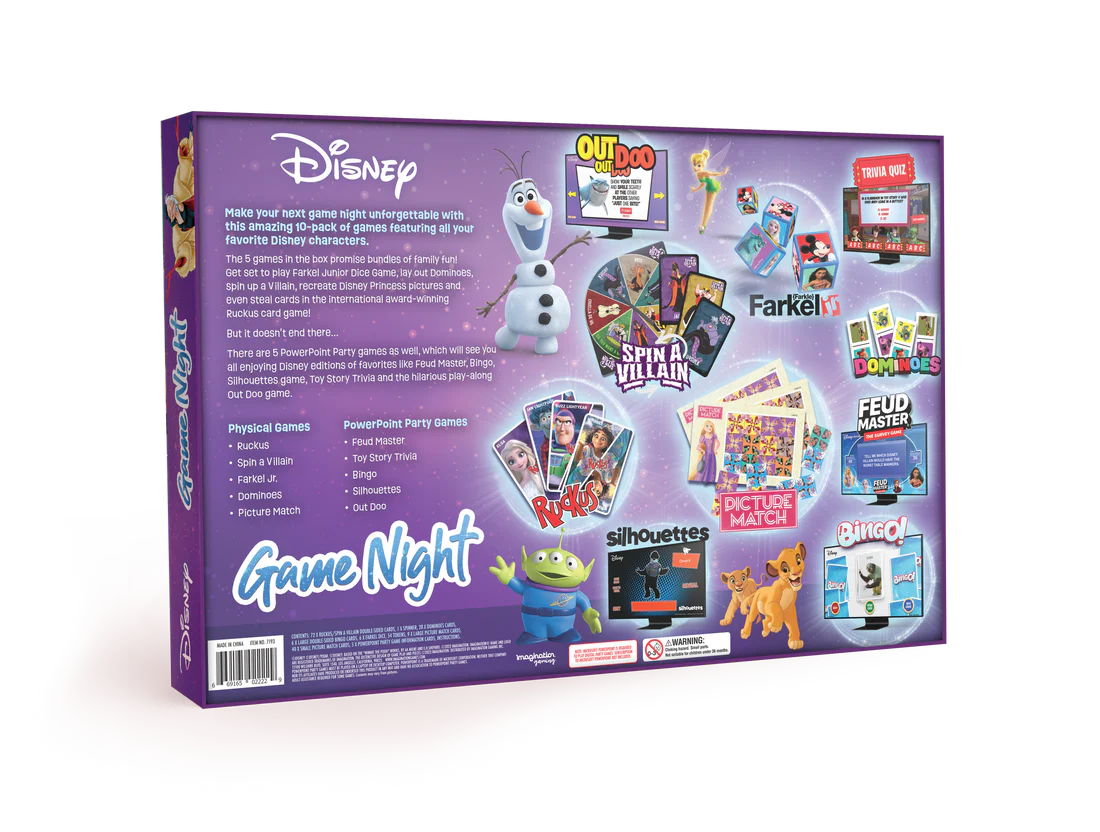 Disney Family Game Night: 10-in-1 Kids & Family Board Game Collection