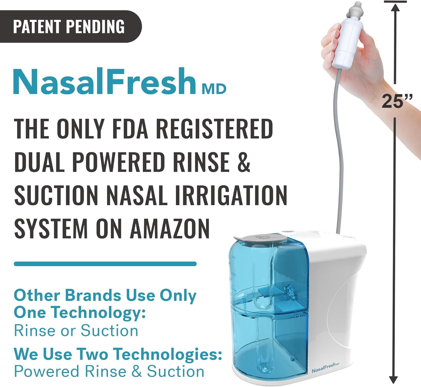 SPA SCIENCES NasalFresh MD, Nasal Irrigation, Sinus Relief, 30 Saline Packs