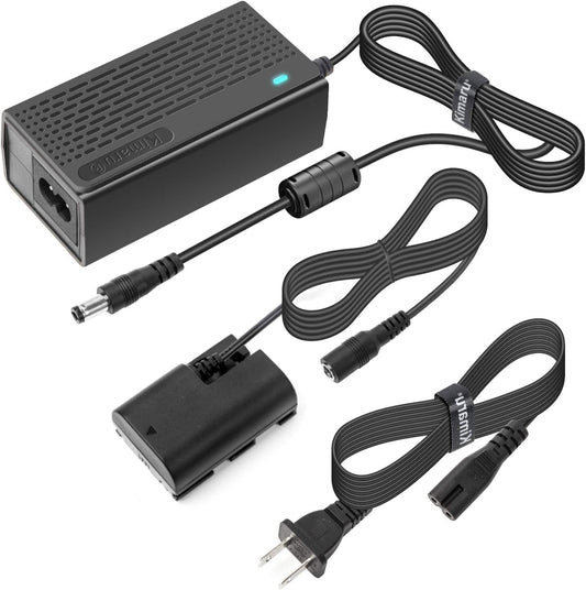ACK-E6 AC Power Adapter Kit, LP-E6 Dummy Battery for Canon EOS R5, R6, 90D, 80D, 7D, Kimaru