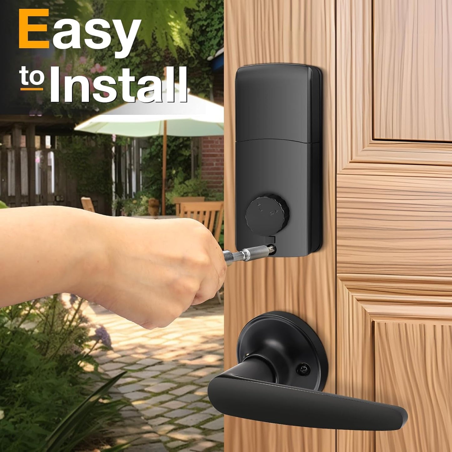 New Door Lock, Deadbolt, Fingerprint, Digital Keypad, Auto Lock, App Control, DLE601BK