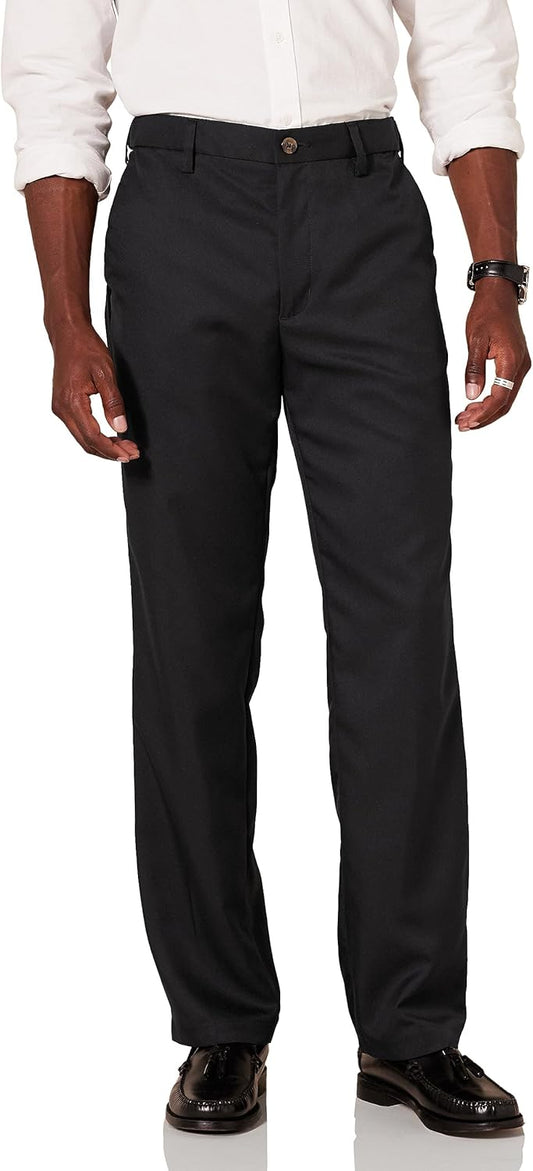 Dress Pants (36W x 36L), Mens, Expandable Waist, Classic-fit, Flat-Front, Amazon Essentials