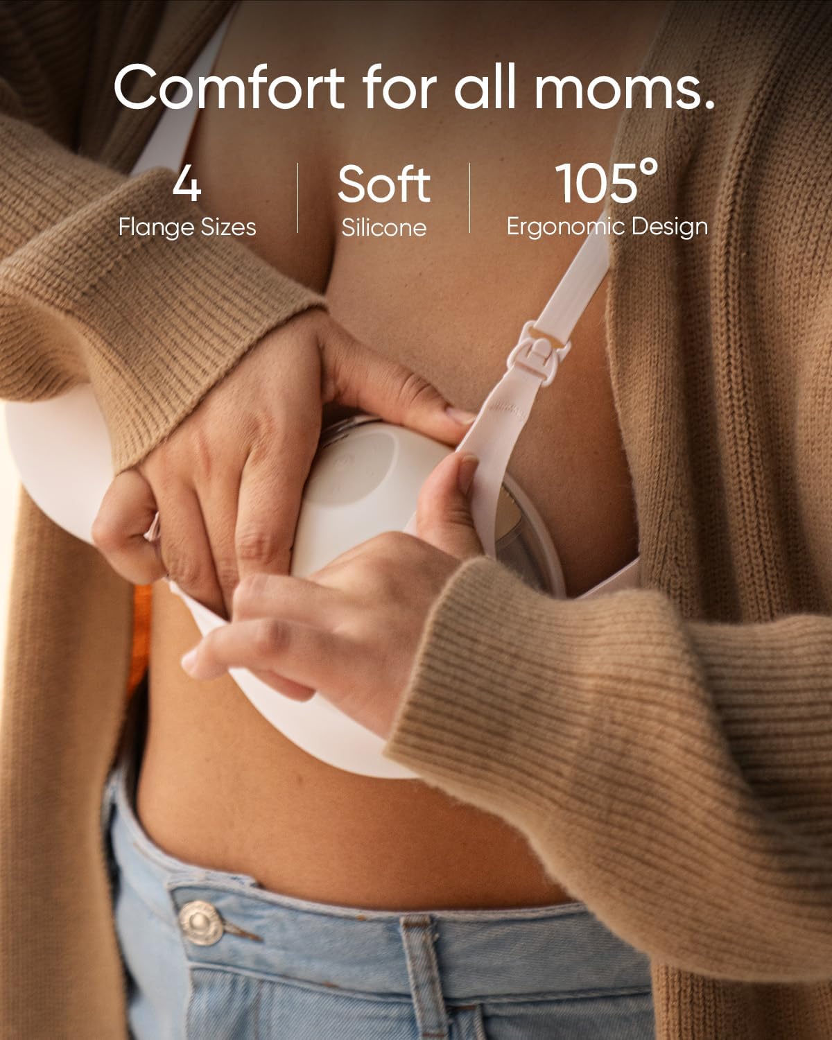 Wearable Heated Breast Pump S1, Hands-Free, Heating, App Control, Quiet, eufy