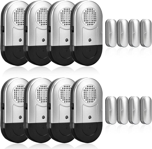 New 120 db Door, Window, Cupboard Alarm for Home, Wireless 8 Pack Magnetic Sensor