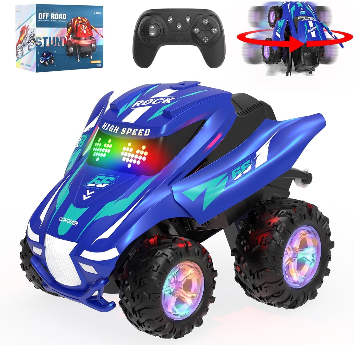 New in Box RC Car, Spray, Light & Music, 360 Flips, Drift Stunt, All Terrain