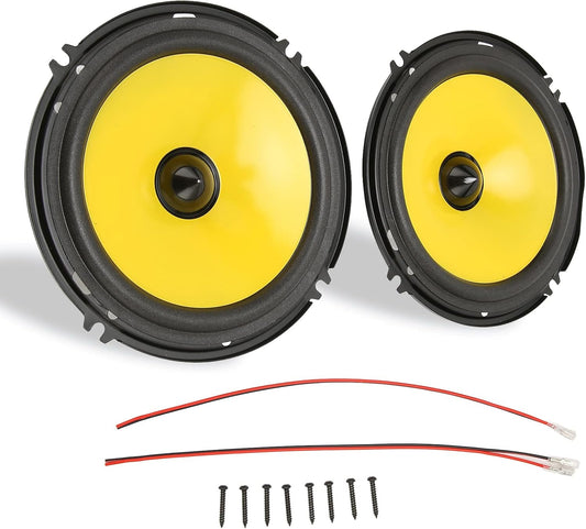 6" Inch Coaxial Car Audio Speakers, 600W, 92dB, Treble Bass Stereo Door Speakers (2pcs), YH