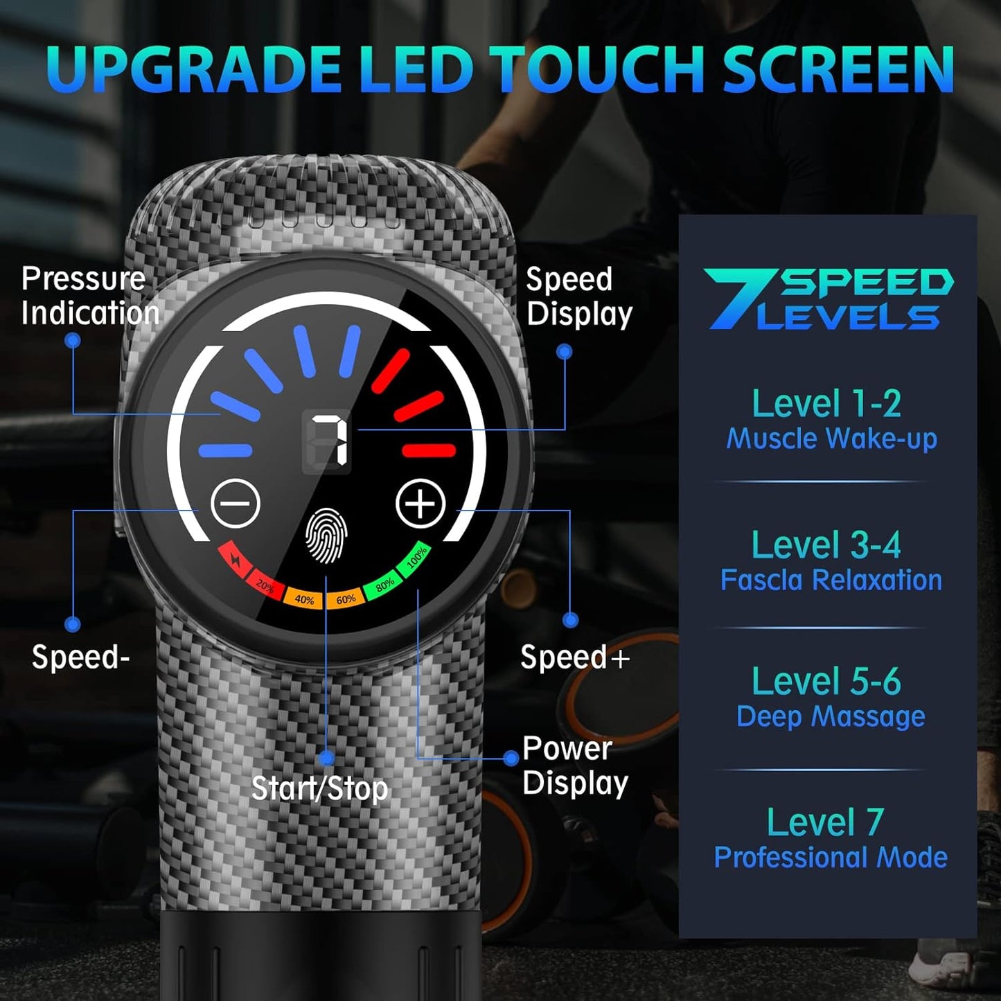 New Massage Gun, Deep Tissue, 10 Heads, Silent Motor, Pain Relief, TOLOCO