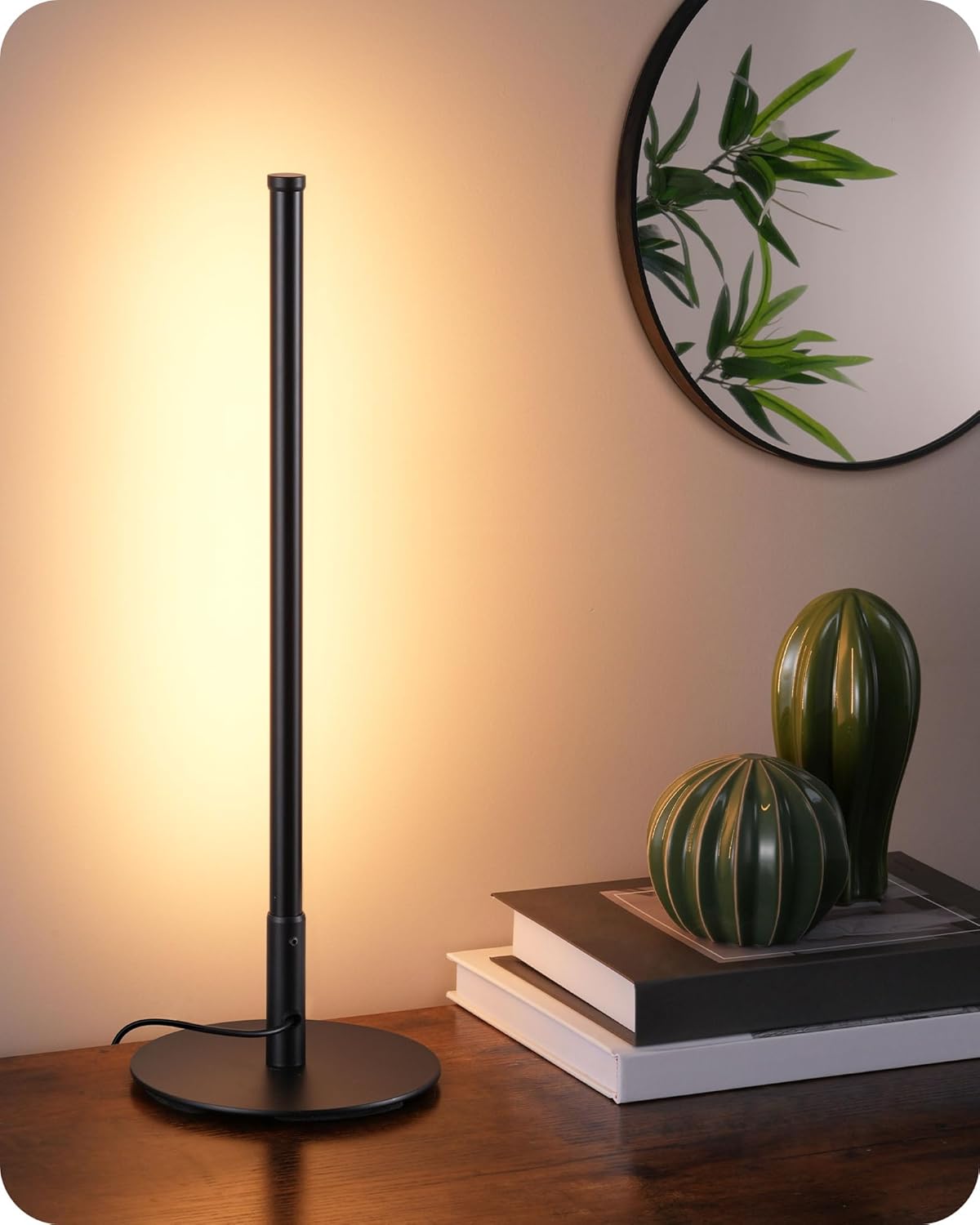 New LED Table Lamp, Minimalist Bedside Lamp with 3 Dimmable Color Temperature, Touch Controller 6W