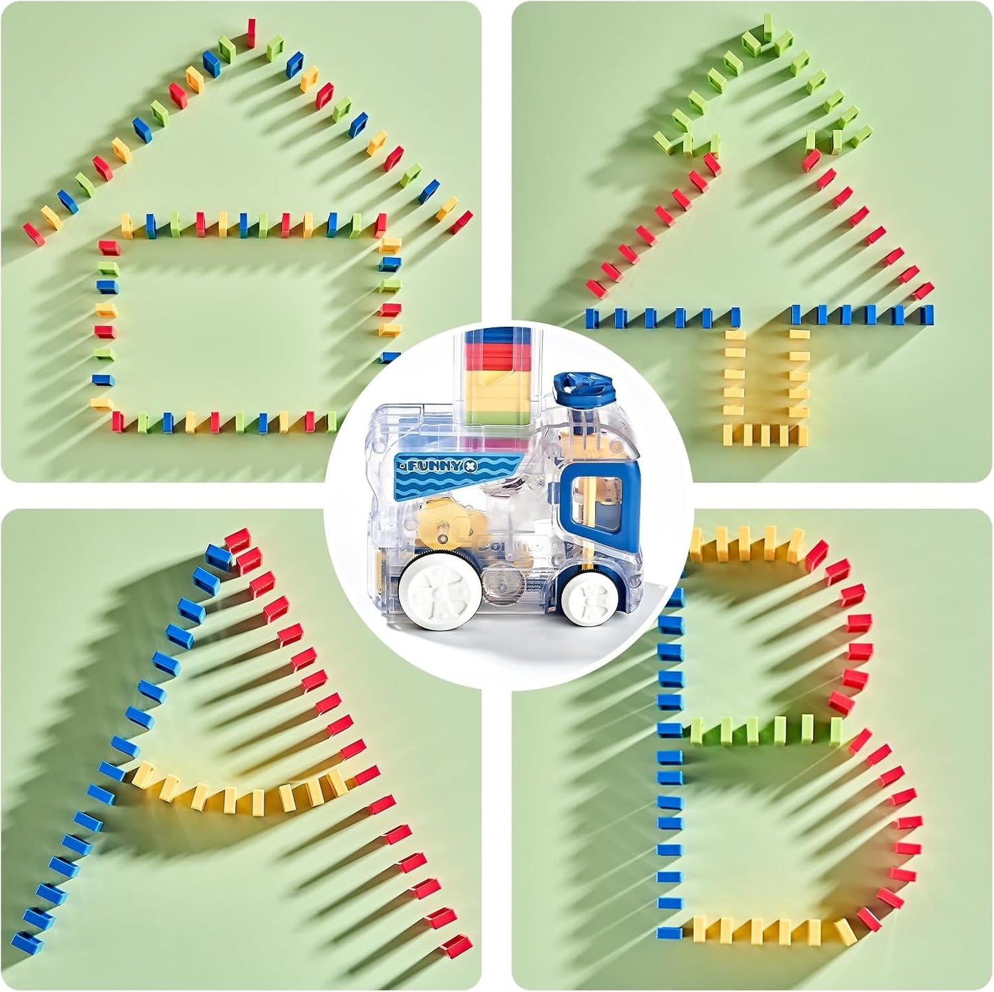 New Domino Train Car with 180 dominos, set for 3+