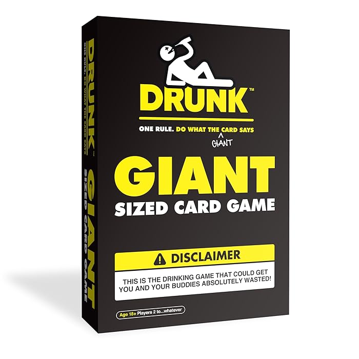 Drunk Giant Sized Card Game : Do What The Card Says, Ages 18+, Players 2 To Whatever
