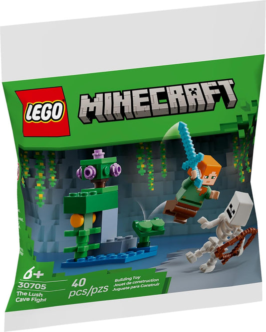 LEGO Minecraft The Lush Cave Fight 30705, 40 Pieces, Polybag