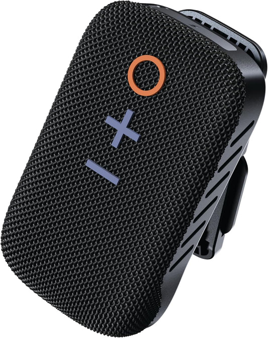 goSPKR Wearable Bluetooth Speaker w/ Mic & Magnet Clip, IPX5, Stereo Pairing, Black, MEE audio