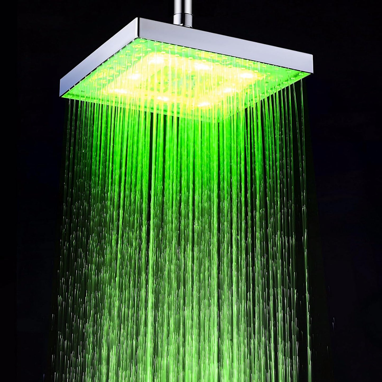 Atopskins LED Shower Head, Color Changing, 8 inch, Rainfall, High Pressure