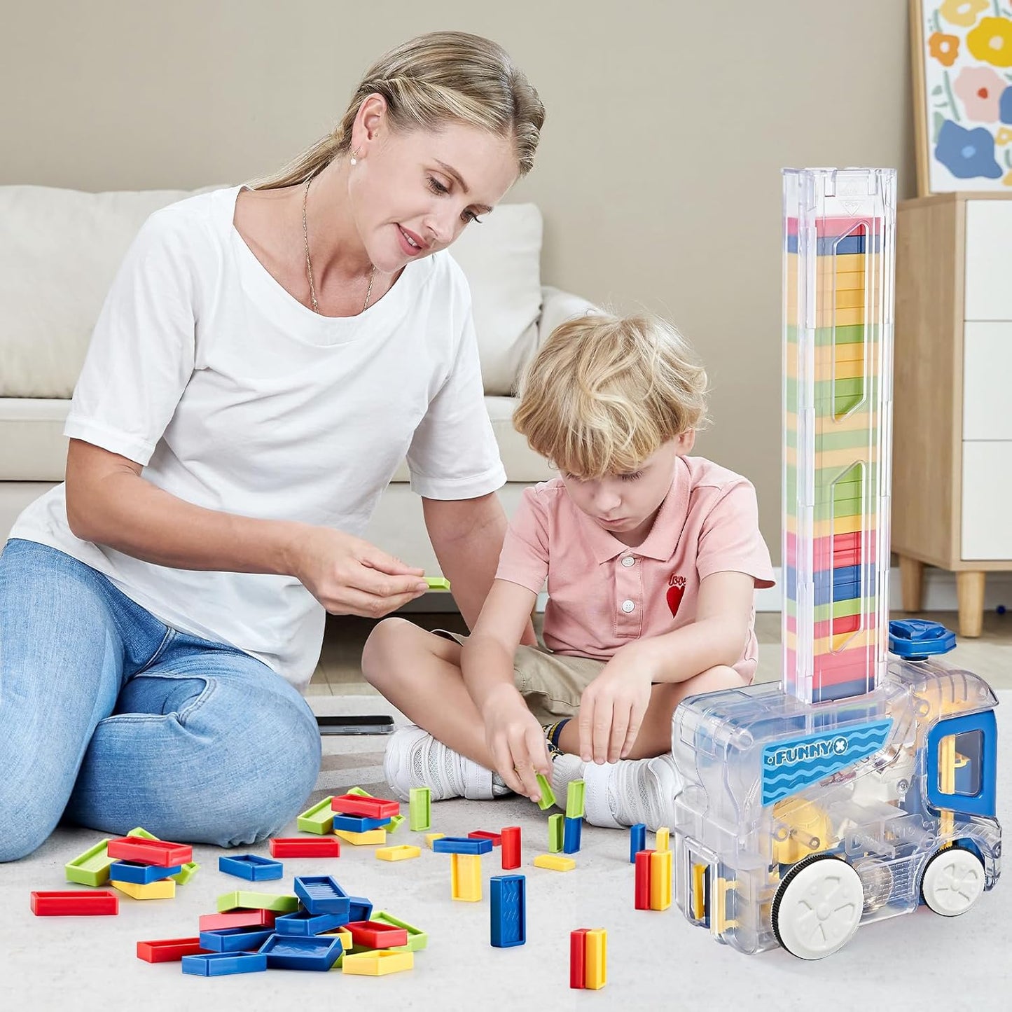 New Domino Train Car with 180 dominos, set for 3+