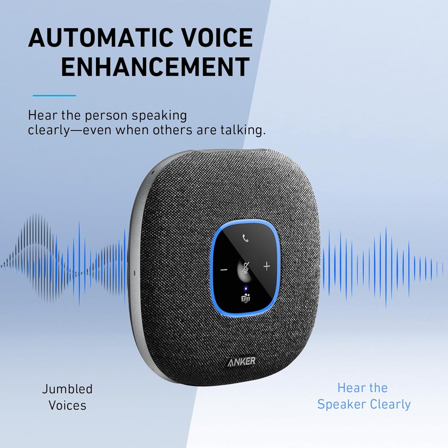 New PowerConf S3 MS Speakerphone, Teams Certified, 6 Mics, 24H Call, Bluetooth 5.3, Anker