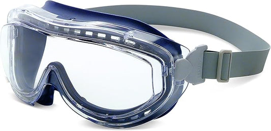 Uvex Flex Seal OTG Safety Goggles, Clear HydroShield Anti-Fog, Neoprene Headband, Navy, Honeywell