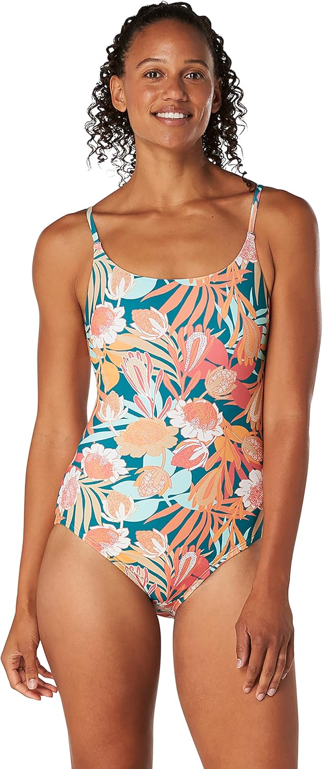 One Piece Swimsuit, Womens, Eco Flex, Double Cross Back, Moderate Cut, Speedo