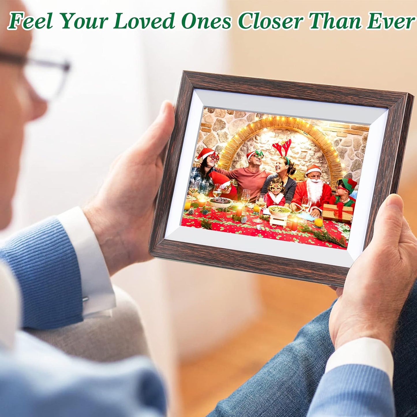 WiFi Digital Picture Frame, 10.1" Touchscreen, 16GB, Share Photos, Frameo App