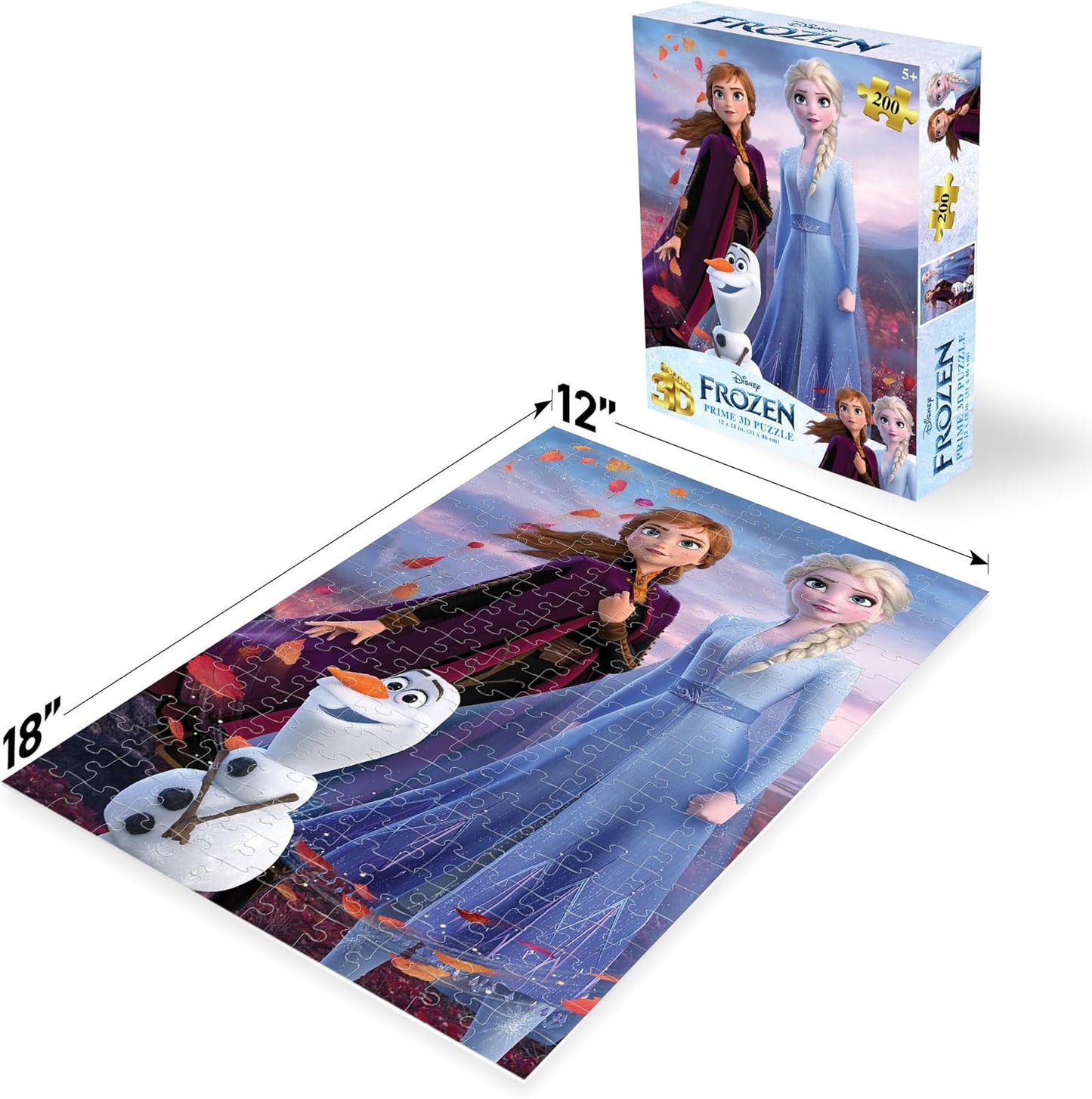 Frozen II : Prime 3D Lenticular Puzzle, 200 Pieces, 6+, 18" x 12"