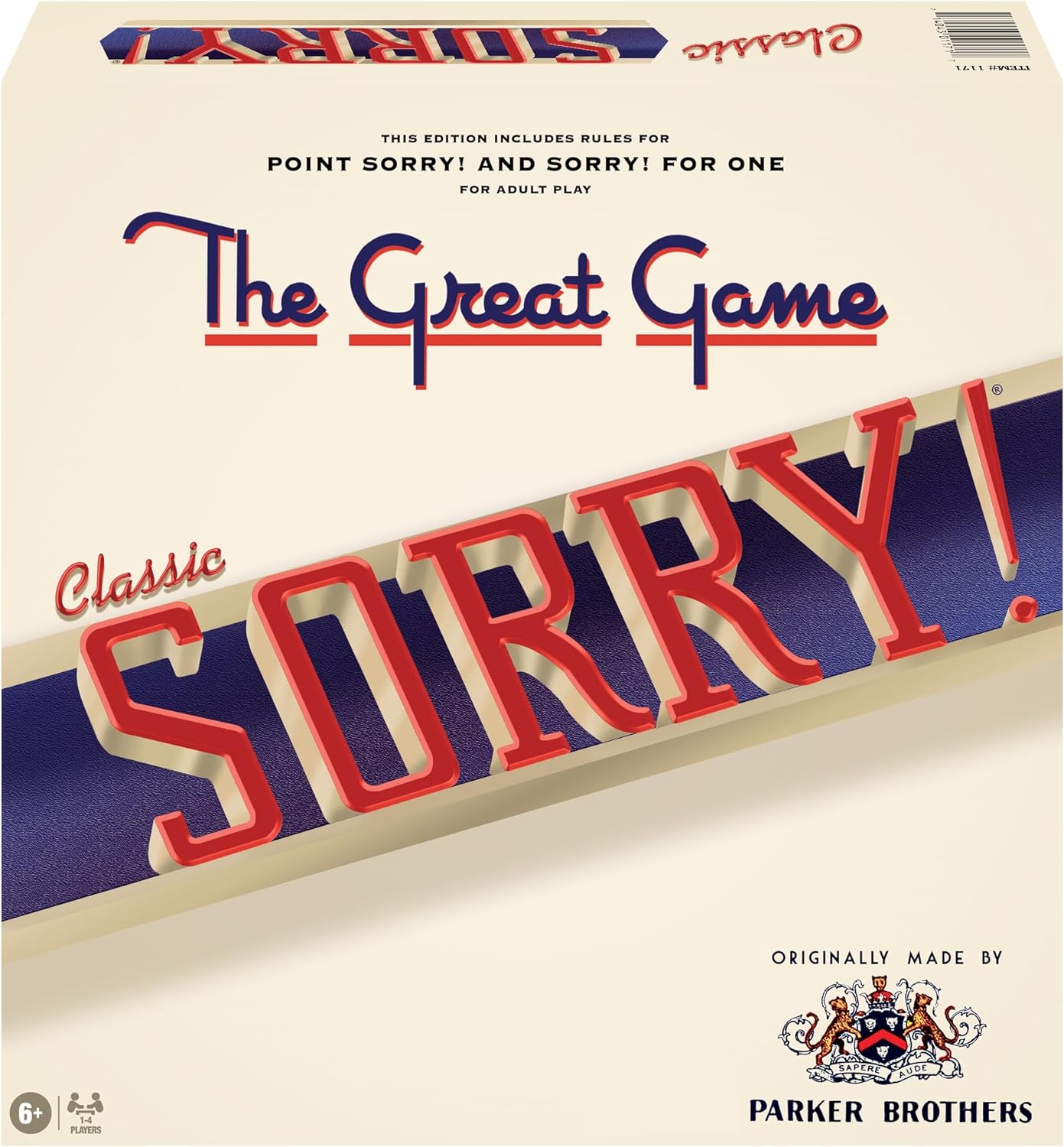 Sorry Classic : Original Artwork, 1-4 Players, Ages 6+