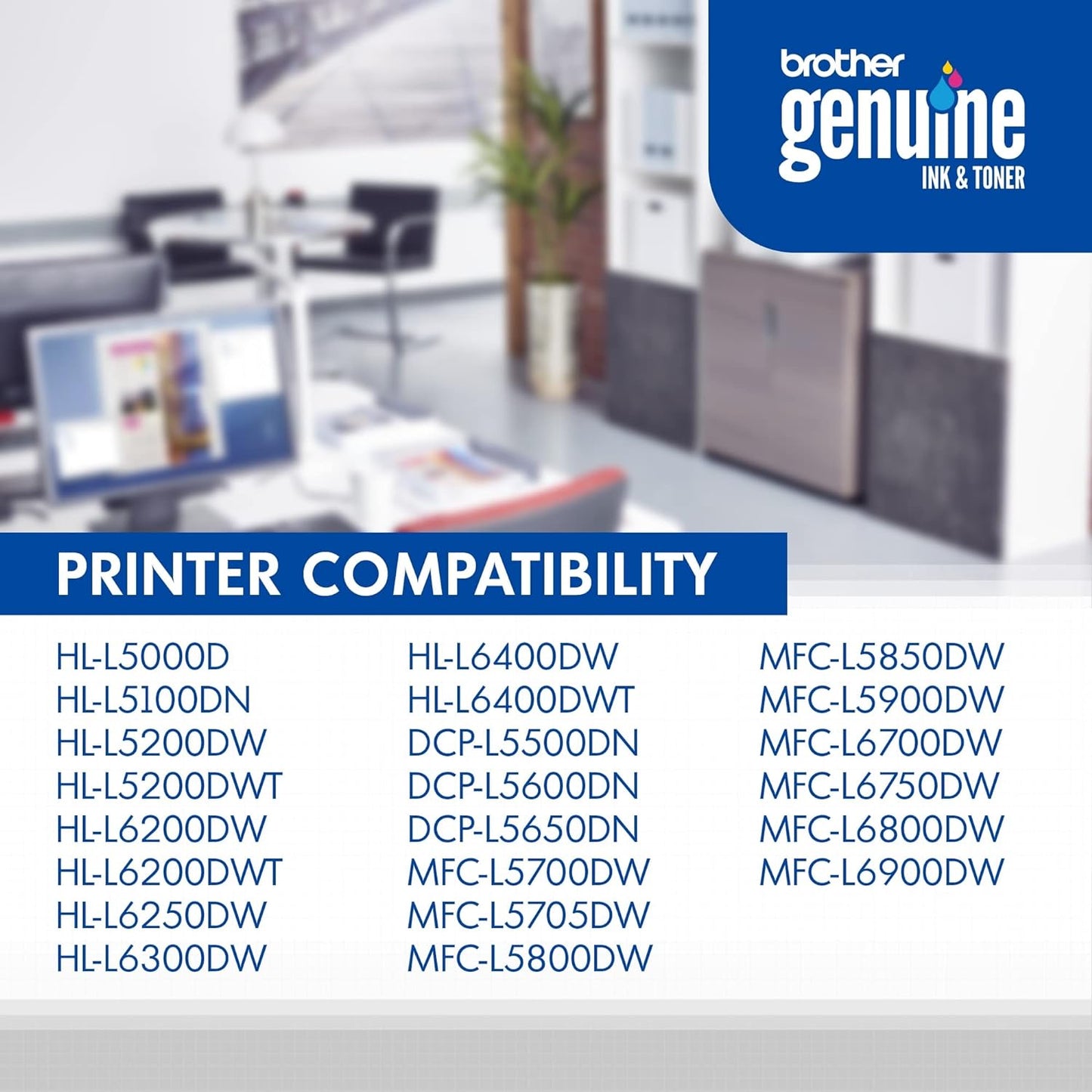 Brother Genuine TN850 High-Yield Black Toner Cartridge