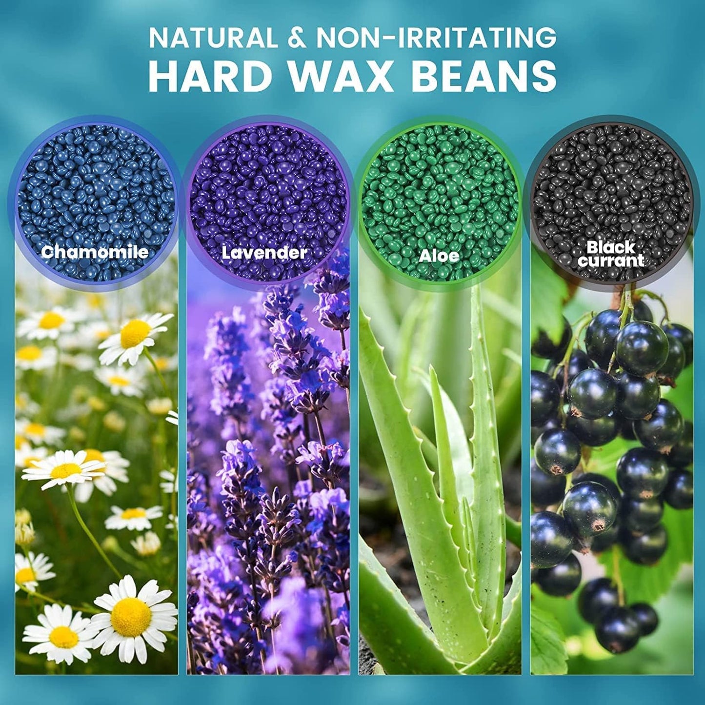 At-Home Waxing Kit w/ Warmer, 400g Hard Wax Beads & 30 Sticks for Body, Face, Brazilian