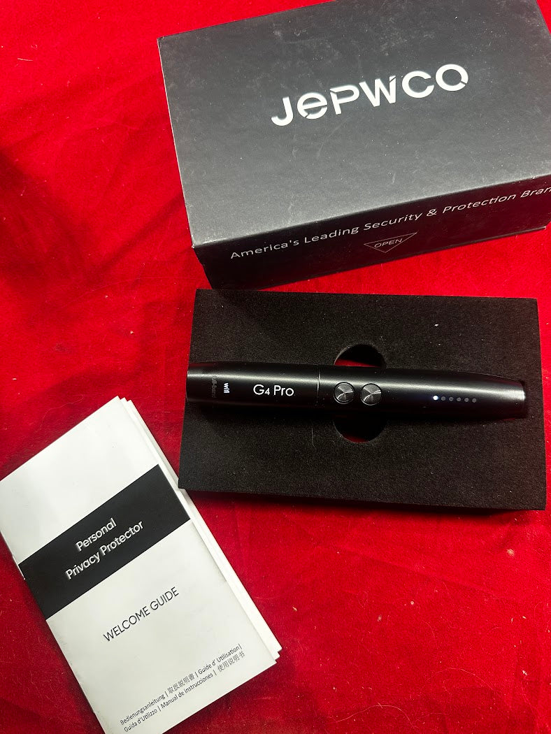Jepwco G4 Pro Anti Spy Detector, for Camera, Bug, 5 Levels, 25H Working Time, Pen Shape