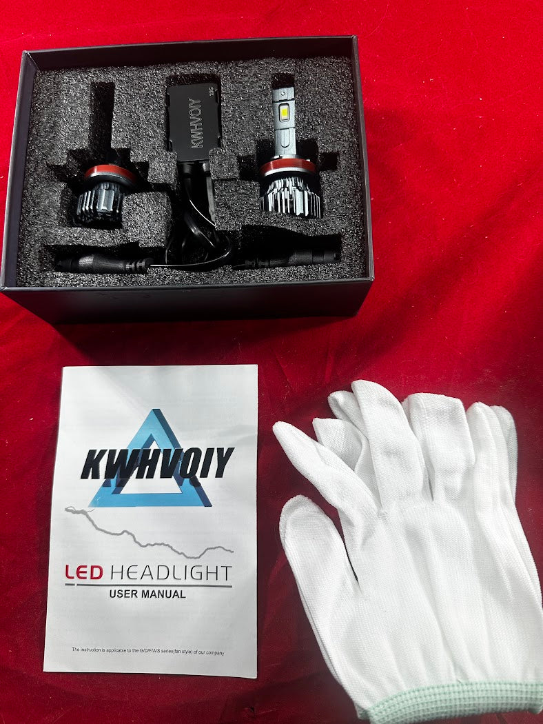 New HB4 / 9006 LED Car Headlights, 24000LM, 6500K, Low Beam, 360 Degree, IP68 Waterproof kwhvoiy