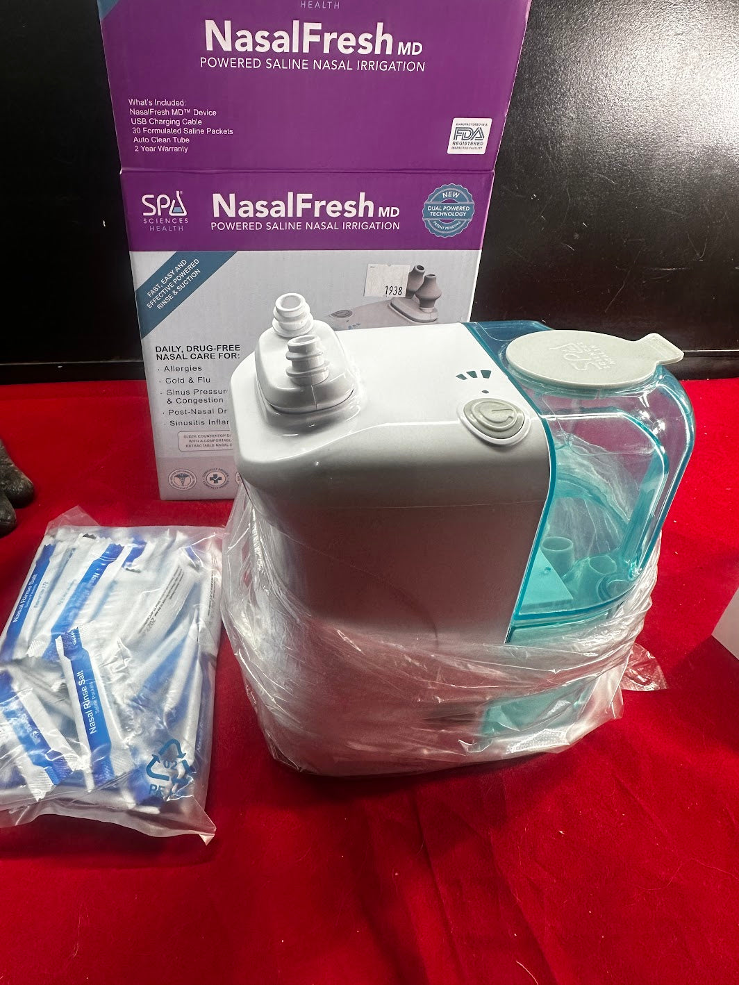 SPA SCIENCES NasalFresh MD, Nasal Irrigation, Sinus Relief, 30 Saline Packs