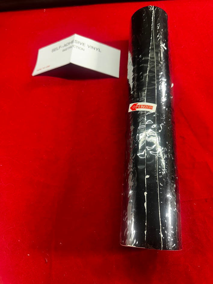 Black Permanent Vinyl, 12" x 15FT, Glossy, Adhesive, for Cutting Machine, DIY, EPRCUT 1   