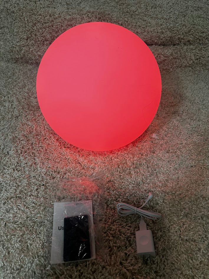 New 35cm 14-in Glowing LED Ball Light Rechargeable Dimmable RGB Color Changing Mood Lamp