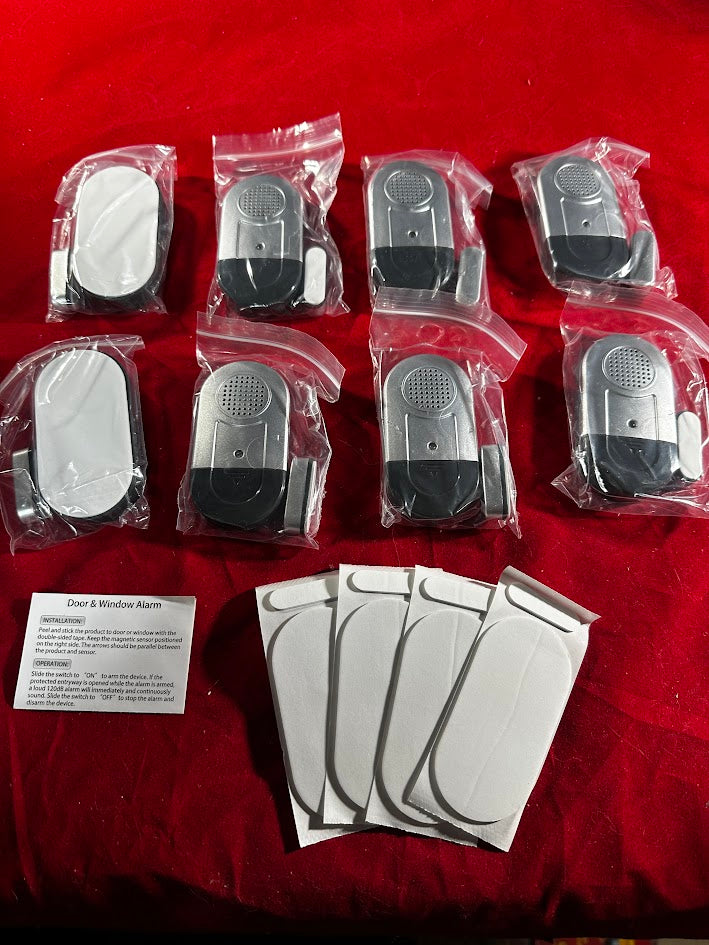 New 120 db Door, Window, Cupboard Alarm for Home, Wireless 8 Pack Magnetic Sensor